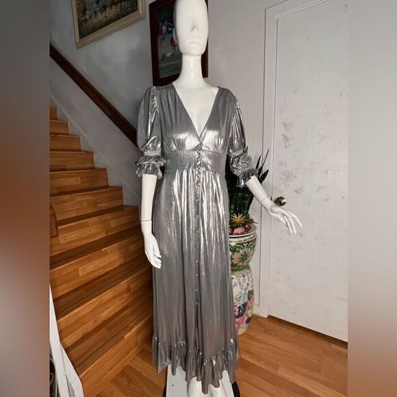 Free People Metallic Mermaid Gown - Picture 4 of 6